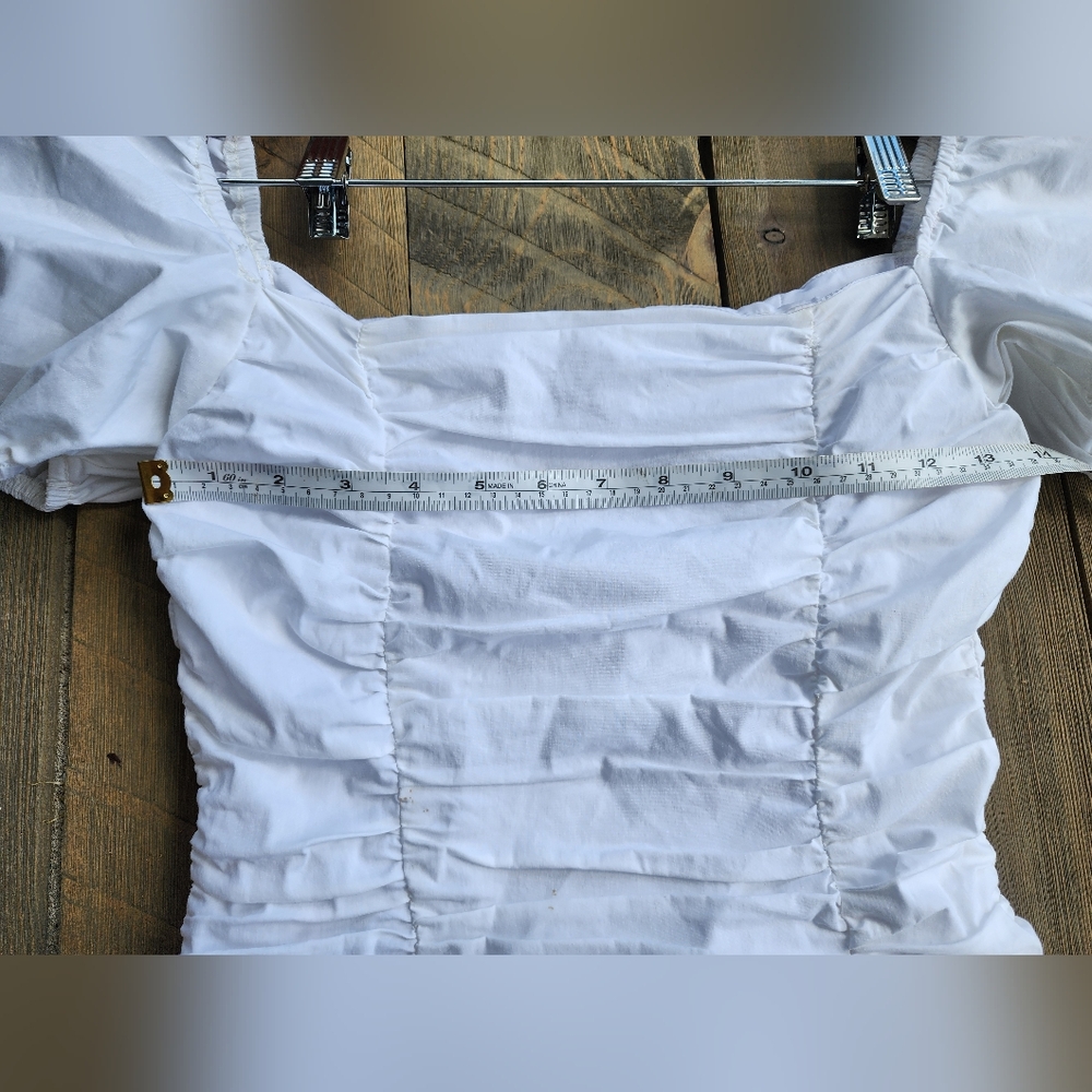Superdown White Ruched Mini Dress - Picture 11 of 14
